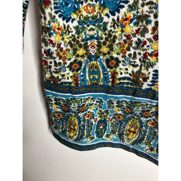 J. Jill Women's Medium Long Sleeve Floral Tunic Top - Picture 4 of 10